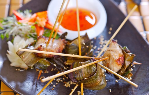 close up of a thai dish made by a chef