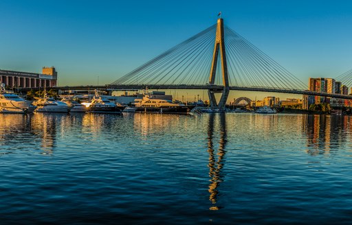 Yachts moored in a marina in Australia