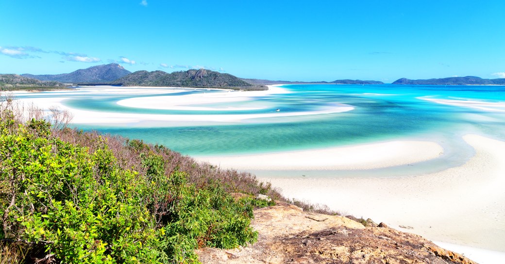 Swirls of blue on Whitsunday Island Australia